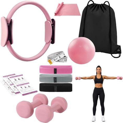 11-Piece Pilates Set with Ring, Ball, Bands, Dumbbells (1/5)