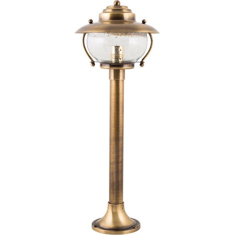 Wegeleuchte Messing IP43 E27 58 cm Maritim Außenlampe Garten
