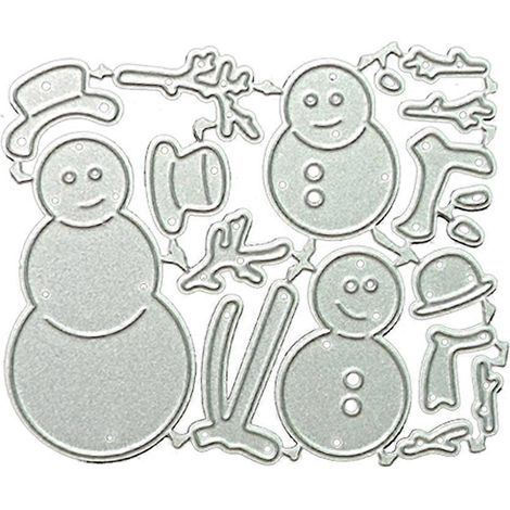 Weihnachtsschneemann-Stanzformen aus Metall, Schablone für DIY-Scrapbooking-Alben, Papierkarten, Prägedekoration