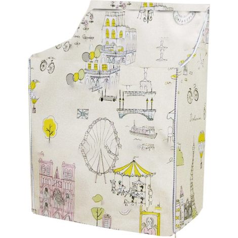 Housse pour lave-linge/sèche-linge à chargement frontal ou par le haut, avec fermeture éclair, dimensions : L 74 cm x P 71 cm x H 102 cm (illustration) (1/5)