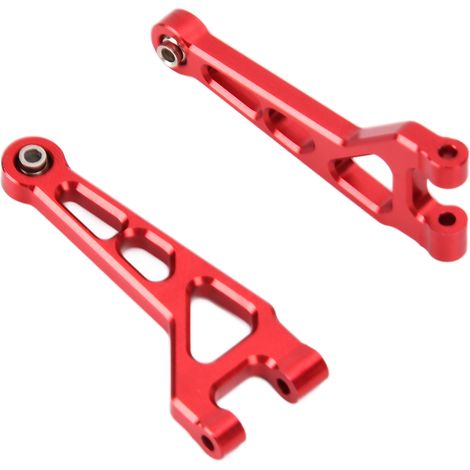 2 bras de suspension supérieurs avant en alliage d'aluminium rouge, compatibles avec la voiture télécommandée HBX 16889 à l'échelle 1/16. (1/5)
