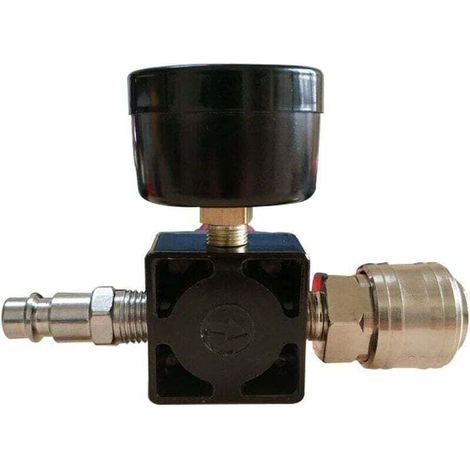Regolatore di pressione per compressore d'aria da 1/4", valvola pneumatica regolatrice di pressione 180 psi 12 bar (valvola a tre vie) (1/3)