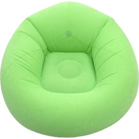 Sofá hinchable verde para exteriores, fabricado en PVC flocado, plegable, con bomba eléctrica, práctico sistema de almacenamiento, resistente al agua y al desgaste. (1/5)