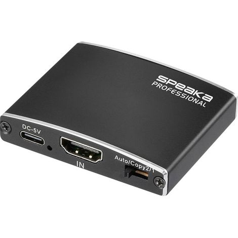 SpeaKa Professional SP-HDMIS-200 Distributore, splitter HDMI Contenitore in alluminio, Predisposto Ultra HD 3840 x 2160 (1/5)