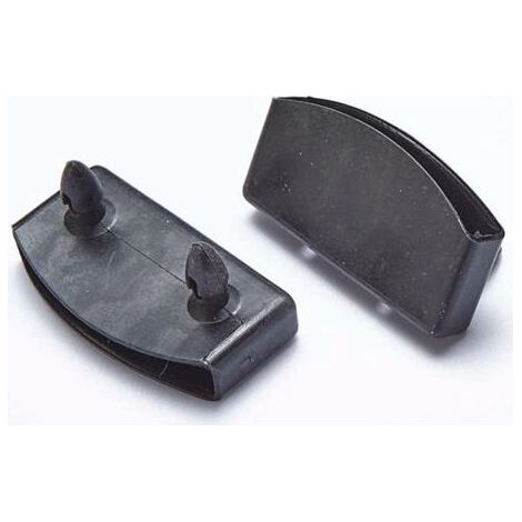 Embouts de sommier à lattes, noirs, 58 mm, lot de 10 pièces. Supports de lattes de lit en plastique de rechange pour longerons. (1/5)