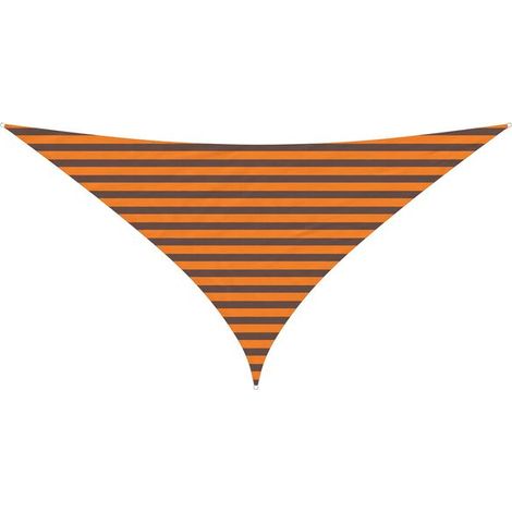 Voile d'ombrage orange-brun, 3 x 3 x 4,24 mètres