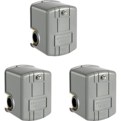 3-facher Druckschalter für Brunnenpumpen, einstellbarer Differenzdruck von 40–60 psi, 1/4-Zoll-NPT-Innengewinde (1/4)