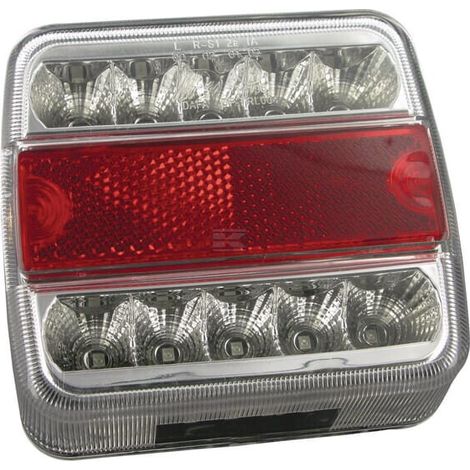 Luce posteriore a LED'1W quadrata 12V 106x35x98 mm 18 LED UNIVERSAL LA99190KR (1/4)