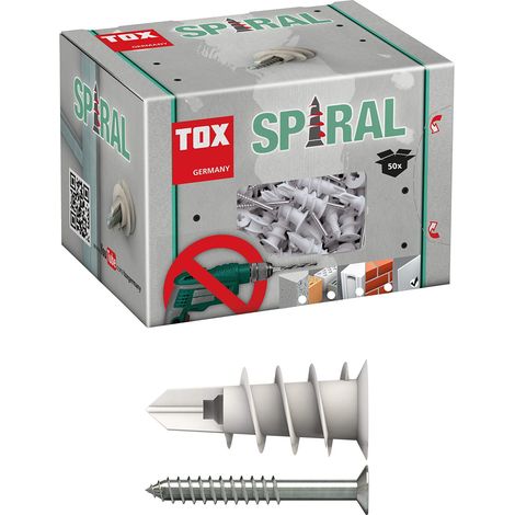 cheville pour plaques de plâtre + vis, Spiral 32 mm, 50 pièces, 068101231 (1/5)