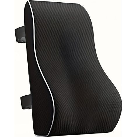 Ergonomisches Lendenkissen aus Memory-Schaum – Komfortable Unterstützung für Büro- und Autostühle, Schwarz (1/5)
