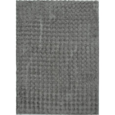 Tapis intérieur anthracite doux antidérapant lavable - 80 x 150 cm (1/5)