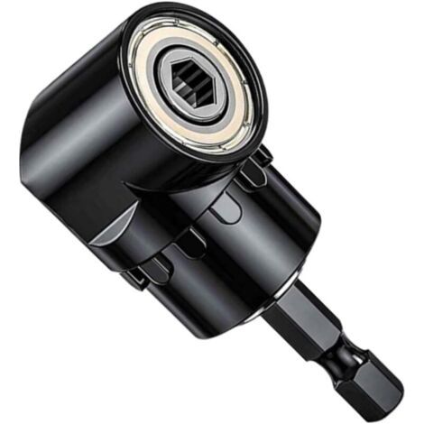 Tournevis Porte-Adaptateur 105°,Perceuse d'angle droit,Visseuse d'angle,Porte-embout d'angle multifonctionnel avec porte-embout magnétique 1/4",Adaptateur d'embout pour le perçage d'espaces étroits (1/4)
