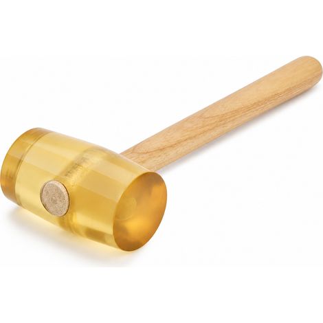 Maillet en caoutchouc transparent 900 g manche bois pose sol (1/5)