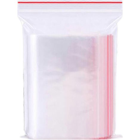 Sac de rangement transparent refermable à fermeture éclair, idéal pour ranger les petits objets du quotidien, 6 x 8 cm (1/3)