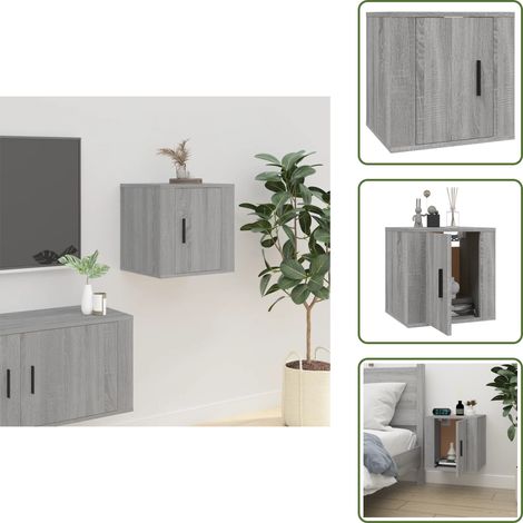 TV-Wandschrank Grau Sonoma 40x34,5x40 cm - TV Schrank - Wandregal - Wohnwand - Regal Grau - Holzwerkstoff Möbel (1/5)