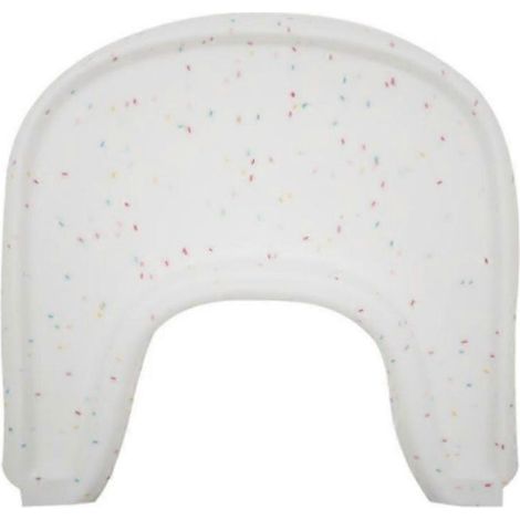 Tapis de chaise haute Baby Pink : Un simple tapis en silicone sans plateau, pour des repas organisés, détendus et agréables. (1/5)