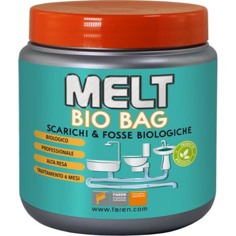 12 x MELT BIO BAG P/SCARICHI E FOSSE BIOLOGICHE 300 G