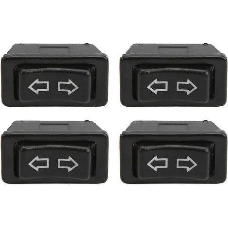 Kit de 4 interrupteurs universels à 5 broches pour lève-vitres électriques de voiture avec LED verte, 12 V/24 V. (1/5)