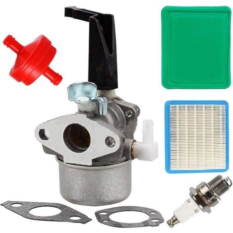 Pair 696065 Kit carburateur avec joint d'étanchéité Filtre à air YL-991, filtre à carburant YL-999, bougie d'allumage YL-721 Compatible with motoculteur 697422 110412 110402 (1/5)