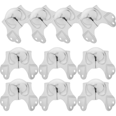 10 protège-coins pour meubles - fer - argenté - pour tables (1/5)