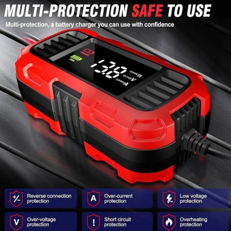 Chargeur d'entretien pour moto - - - Affichage numérique - 12V - 4–30Ah (1/4)