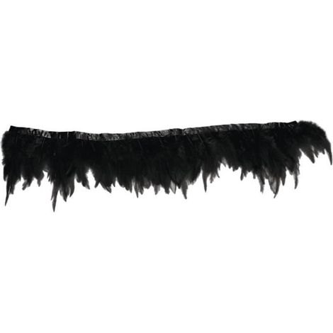 Bordure en plumes - Rayher - Noir - 50 cm - Plume de paon - Décoration intérieure
