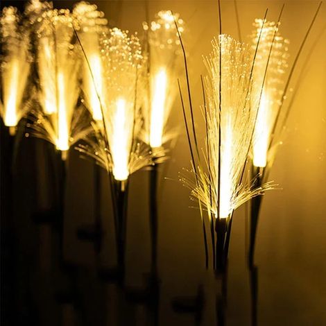 Lampe solaire LED pour jardin (lumière chaude) en roseau, étanche, pour pelouse, jardin, décoration de Noël, éclairage de chemin, lampe solaire (1/5)