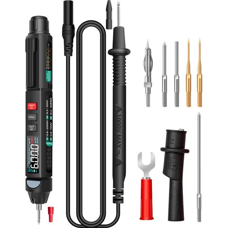 Nannigr Multimètre stylo A3008 TRMS LCD couleur avancé sans pile