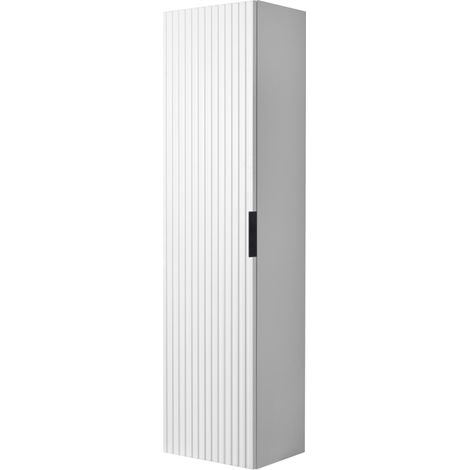 Rodan Hochschrank Bad Weiß Matt, 27 x 35 x 136 cm, 1 Tür mit Soft-Close, feuchtraumgeeignet, Badschrank mit Stauraum