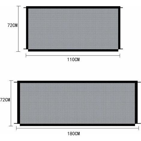 Magic Pet Door Pliable Portable Dog Isolation Net Rétractable Baby Safety Door Convient pour Stairway Aisle Bedroom DoorLarge 180 72 (crochet solide) (1/3)
