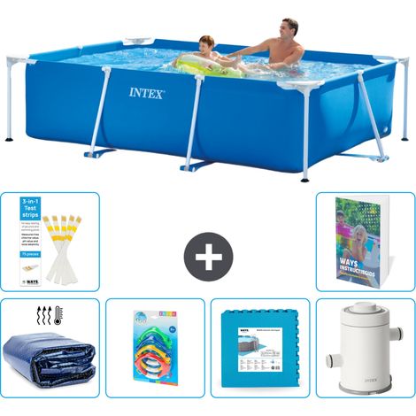 Intex Piscina con estructura Rectangular - 260x160x65 cm - 7-piezas  S55