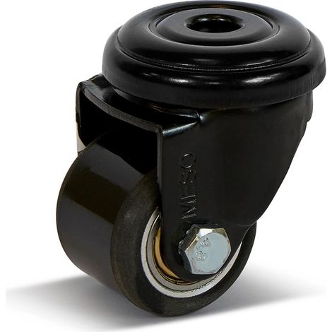Roue pivotante - MESO - PU - Trou central - 35mm - 100kg (1/2)