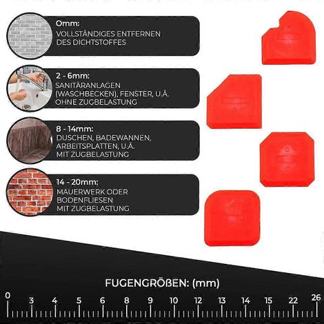 Ensemble de raclettes pour joints et lissage de coulis de silicone : obtenez des joints impeccables (1/4)