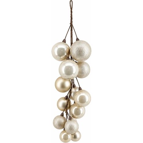 Crema Weihnachtskugel-Grappolo infrangibel 16 × 16 × H46 cm
