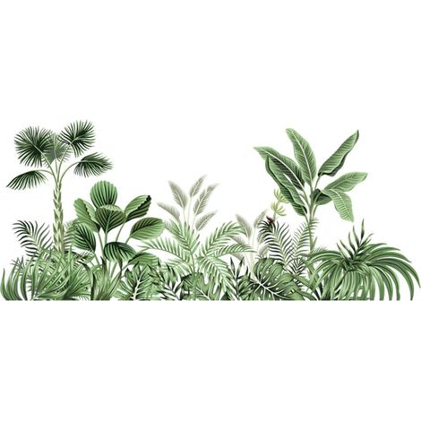 Un lot de Sticker Mural plantes vertes Autocollant mural décoration Murale (1/5)