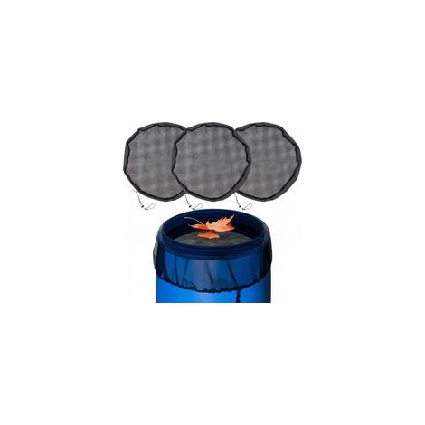 Filet de Protection pour Réservoir d'Eau 100 cm, Kit 3 Pièces en Polyester, Grille Fine Anti-Feuilles et Moustiques avec Corde de Serrage, Filtre Collecteur pour Jardin et Terrasse (1/5)
