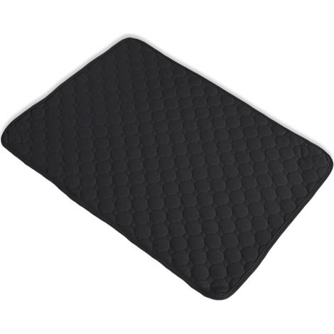 Tapis d'apprentissage de la propreté pour chien - Réutilisable et lavable - Imperméable et antidérapant - 70 x 50 cm - Noir (1/5)