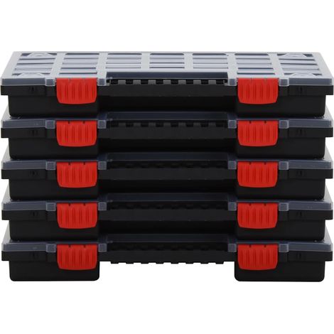Boîtes d'assortiment 5 pcs 40x30x5 cm Polypropylène CFW59057 (1/5)