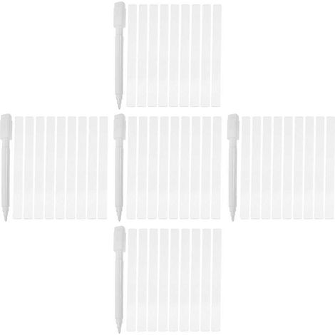 Lot de 5 étiquettes transparentes vierges en acrylique pour l'identification des plantes, à utiliser en extérieur, au jardin ou en serre. Marqueurs inscriptibles résistants aux intempéries. (1/5)