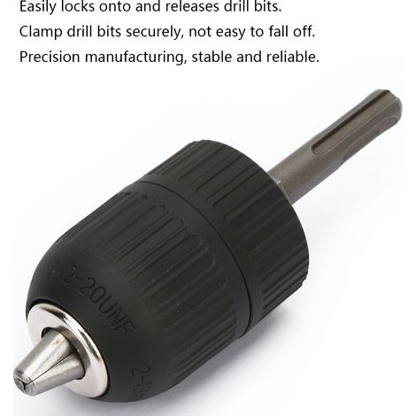2,0–13 mm Schnellspannbohrfutter mit 1/2-20UNF-Adapter und SDS-Rundschaft (1/5)