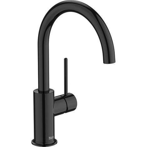 ROCA A5A4A3FCN0 NU Grifo Monomando Lavabo con Maneta Lateral Cold Start Maneta Pin Negro Titanio - ref: A5A4A3FCN0