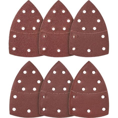 QAZQA Packung mit 100 Schleifdreiecken – 11 Löcher – 105 x 152 mm – Körnung 240 – Für Multifunktionsschleifer – Dreieckige Schleifblätter – Schleifpapier (1/5)
