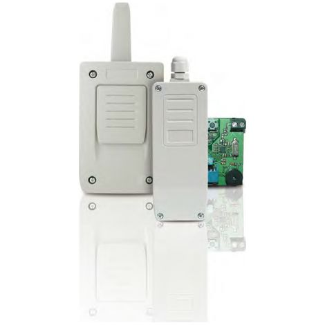 JCM – Émetteur et récepteur radio sans fil pour barre palpeuse – Kit universel avec 2 piles LR6 – Installation facile et compatible toutes marques