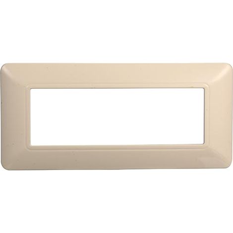 Plaque compatibles Bticino Matix 6 modules plastique couleur sable