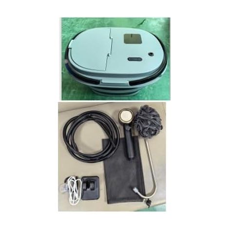Douche Portable,[Unité Intégrée de 20 litres] Spopal IPX8 Kit Douche de Camping,Pliable,13000Mah,Type-C,0-60°C,Lavage des Fruits,Convient pour Le Bain des Animaux Domestiques,Le Camping,Les Voyages