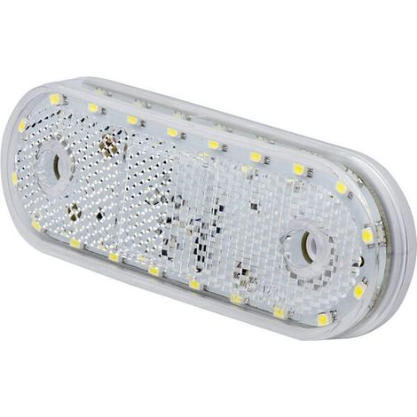 Feu de position à LED rectangulaire, blanc 12/24 V, à visser Waś 14003000536