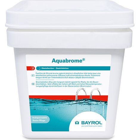 Brome BAYROL Aquabrome pastilles désinfection piscine - 5kg