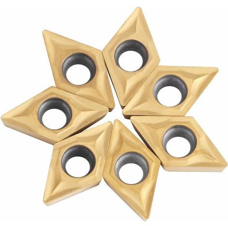 CNC embouts en carbure inserts 10 pièces en carbure monobloc plaquette de tournage lame de coupe outil de tour DCMT070204 US735 DCMT51.51 (1/4)