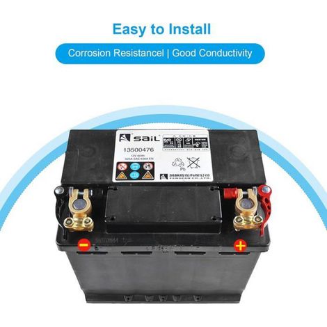 2 Pices Cosse Borne de Batterie Dgagement Rapide Connecteurs Positif et Ngatif pour Voiture Bateau Accessoires (1/4)