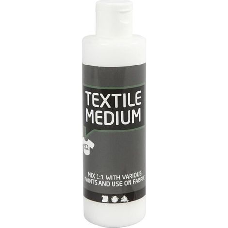 Médium pour textile - 100 ml - Blanc - Lavable - Mixte
